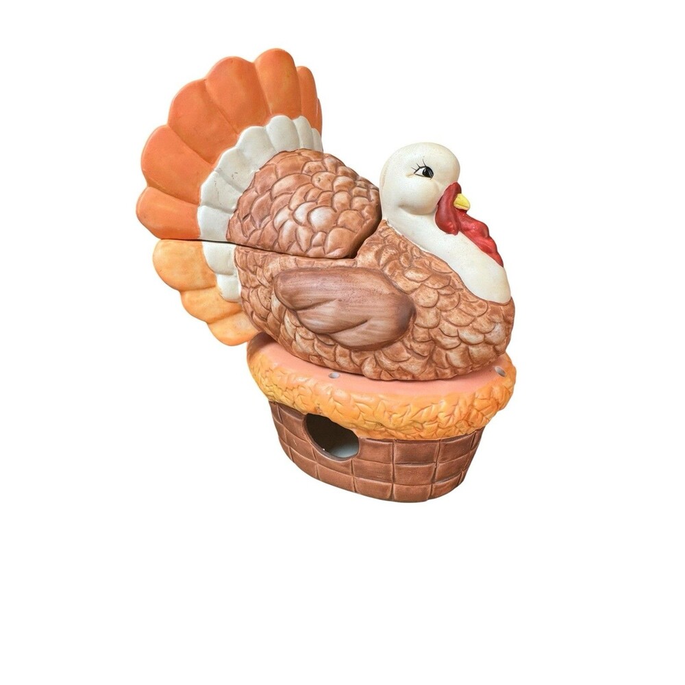 Vintage 1990 House of Lloyd Turkey Wax Candle Warmer Thanksgiving Harvest